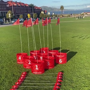 1.7M views · 213 reactions | ⛳️ Up Your Golf Game At Home With Bucket Golf Game ‍♀️ | Bucket Golf | Facebook