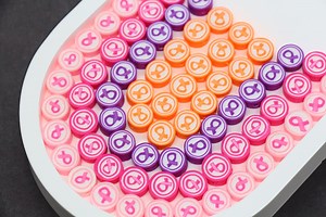 Awareness Ribbon Clay Beads, Pink Purple Orange Polymer Clay Beads for Jewelry Making, Breast Cancer Alzheimer's Leukemia Support - Etsy