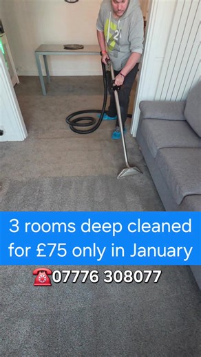💥️2 ROOMS STAIRS & LANDING for £75 1Room -£30; 2Rooms -£55; 3Rooms -£75* JANUARY OFFER: ✨️Lounge carpet or rug corner sofa single stairs and landing deep cleaned for £99 only! ✨️ Lounge carpet or rug 3&2 seater sofas -£85 ✨️Lounge carpet or rug corner sofa -£75 ✨️Lounge carpet or rug stairs & landing-£60 ✨️3 rooms deep cleaned for £75 only! ✨️FULL HOUSE CARPET CLEANING -£120 ( 3 bedroom house : 3 bedrooms, single flight of stairs with landing, one room downstairs, each aditional carpet £20 extr