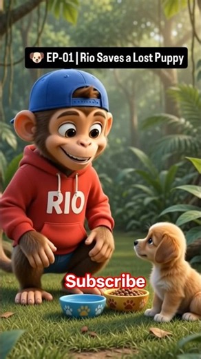 Rio Saves a Lost Puppy 🐶❤️ | AI Animated Story #shorts