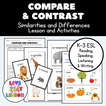 Compare/Contrast Animal Writing Activity; ESL, WIDA Aligned