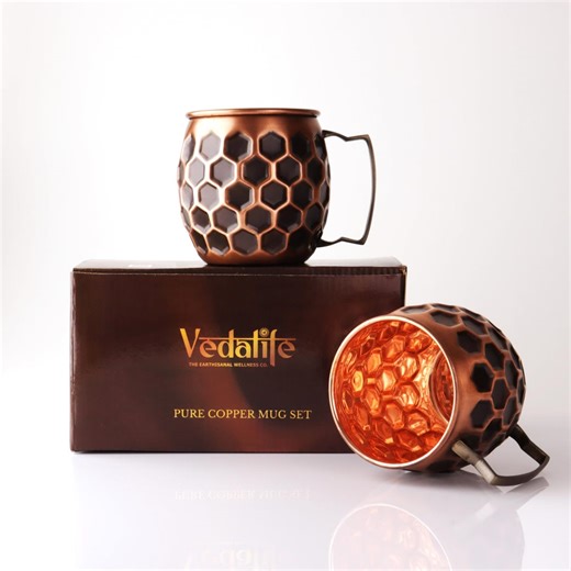 Antique Finish Copper Mugs With Felt Base - Etsy Canada