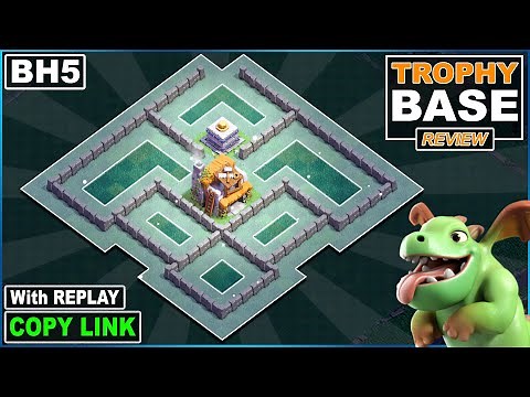 NEW BEST! Builder Hall 5 Base COPY Link 2023!! COC BH5 Trophy Base - Clash of Clans