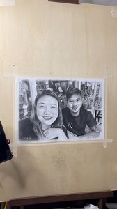 Couple Charcoal Portrait 🤍 Charcoal & graphite 11" x 16" vellum board Dm me for inquiries 📩 #commissionportrait #artwork #drawing #charcoalpainting #commissionart #commission #coupleportrait | Andrew Magdalaga