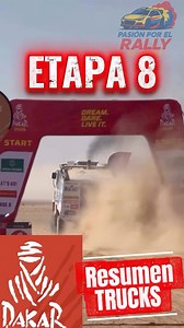 Dakar 2026 | Etapa 8 Camiones: Van den Brink gana y recupera el liderato La octava etapa del Dakar 2026 en la categoría de camiones dejó emociones fuertes y cambios clave en la general. Mitchel Van den Brink se impuso en la especial y volvió a lo más alto de la clasificación general. Vaidotas Žala fue segundo y Martin Macík completó el podio tras una jornada marcada por accidentes, reparaciones y pura supervivencia en las dunas. Así quedó la lucha por el liderato en una de las categorías más dur