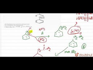 (a) Identify A-D (b) Distinguish between the following pair of compounds : (i) Aniline and