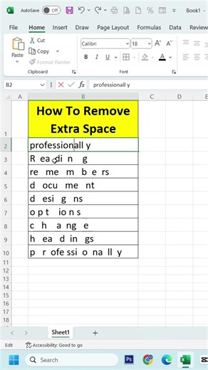 How to remove extra space in MS Excel #exceltips #excelvideo #removeextraspace #excelnepalivideo | Computer operator