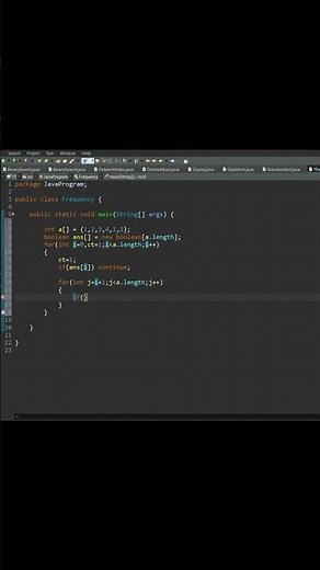 Frequency of Elements in Array in Java 🔥 | DSA #shorts