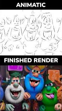 Animatic vs. Final Render! The Halloween Lab 🎃 FULL EPISODE 👇 | #shorts #Booba #animation