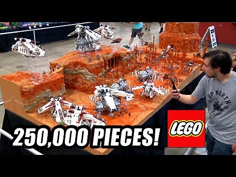 Huge LEGO 2nd Battle of Geonosis with 250,000 Pieces! Custom Star Wars
