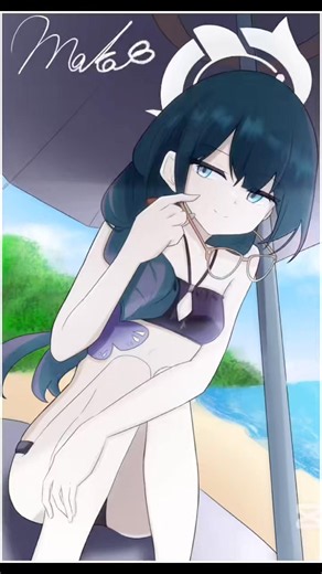 ブルアカ 水着キサキ #イラスト #イラストメイキング #ブルーアーカイブ #shorts