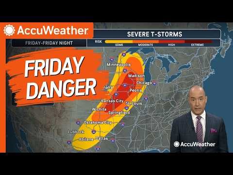 Dangerous Thunderstorm Risk With Big Hail, Winds & Tornadoes Friday
