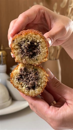 1.7K views | The Cypriot snack you didn't know you needed 寧 Kibbeh are crispy bulgur shells stuffed with spiced meat that are absolutely addictive. They're perfect for game day spreads, holiday appetizers, or honestly just making a batch for yourself because they're that good. Crispy on the outside, flavorful on the inside, and gone in seconds. Fair warning: you can't eat just one  Drop RECIPE below for the full recipe  https://www.foodbymaria.com/kibbeh/ | Foodbymaria | Facebook