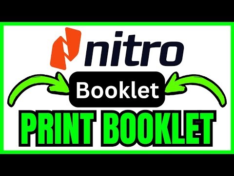How To PRINT BOOKLET In Nitro PDF (QUICK & EASY) 2026