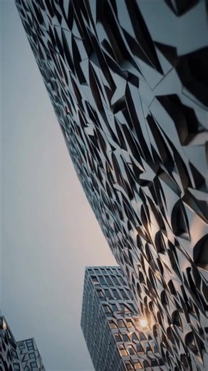 Walls have soft moving patterns. The shapes move slowly. Calm and quiet. Just a design effect. What patterns do you see? #MovingPatterns #ArchitectureArt #VisualDesign