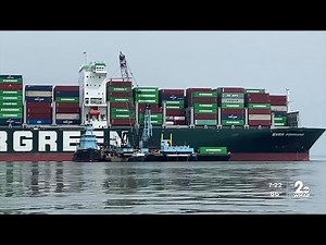 Up close with Ever Forward: Massive cargo ship stuck on Chesapeake Bay for a month