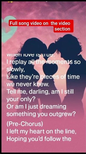 When your name finds me/ full song video on our video section/ please subscribe 🙏❤️#lovesong #lyrics