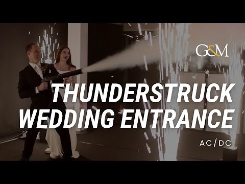Thunderstruck Wedding Entrance at VICTORIA PARK || MC, DJ, Sparkulars, CO2 Gun & Lighting Hire