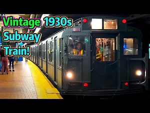 ⁴ᴷ⁶⁰ Vintage 1930s R1-9 NYCT Subway Cars on the Move!