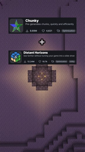 Chunky + Distant horizons is the best combo in Minecraft #minecraft #minecraftshorts #java