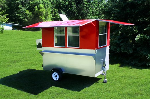 Food Trailer Hot Dog Cart Enclosed | Grill | Sinks | Water Heater