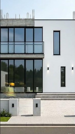 Modern Minimalist House Design | Luxury 2-Story Home with Glass Balcony 🏡✨