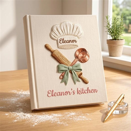 Personalized Recipe Book, Custom Kitchen Notebook, Baking Recipe Journal, Custom Name Cookbook, Gift for Baker - Etsy