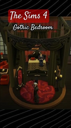 🖤🕸️ The Sims 4 Gothic bedroom🕸️🖤 Stopmotion Speed Build #sims4 #speedbuild #sims4build