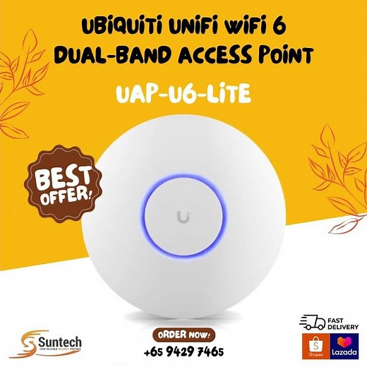 Ubiquiti Unifi UAP-U6-LITE Wi-Fi6 Access Point #accesspoint | Suntech Security Pte Ltd