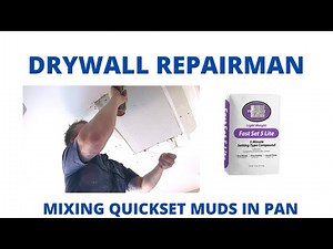 How to mix drywall quickset muds powder in pan easy mud pan mixing perfect for patch drywall repair