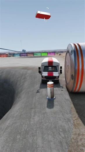 One Safe Path… Choose Wrong = Fall 🚧 #beamngdrive #shorts