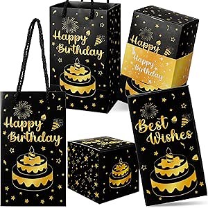 Kosiz Birthday Exploding Gift Box Set of 2 Exploding Pop Gift Box for Money 2024 Pop Gift Box Explosion Money Gift Boxes for Cash Birthday Xmas Relatives Friends Women Men Gift (Cake)