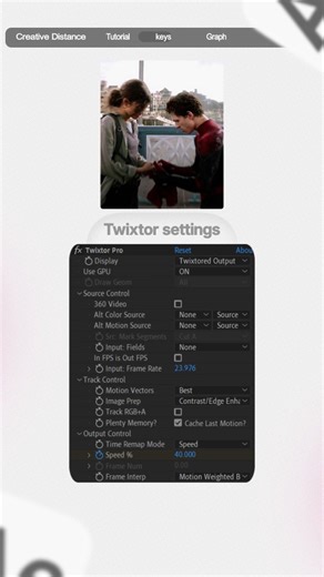 Creative Distance on Instagram: "🚀 Hyper Twixtor pro effect Want to create amazing effects in After Effects? Check out this quick reel by @creative_distance_, where we explore powerful After Effects plugins and their settings! 🎬 Perfect for smooth transitions, digital distortions, and stunning motion graphics! 💻✨ 📌 Best for: ✅ Gaming edits 🎮 ✅ AMV & VFX 🔥 ✅ Cinematic Effects 🎞️ 📢 Don’t forget to LIKE, SHARE & FOLLOW @creative_distance_ for more After Effects plugin tutorials! 🚀 #AfterEf