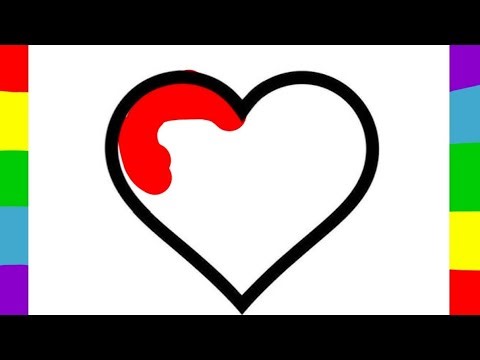 Heart drawing for kids| Shapes tracing and colouring| Heart and other Five shapes tracing