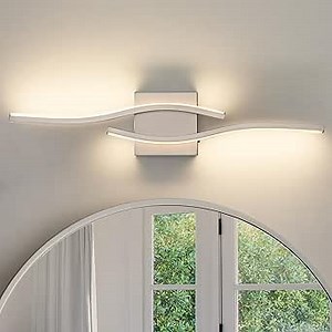 Joossnwell Brushed Nickel Bathroom Vanity Lights Fixtures Over Mirror 5CCT Dimmable Bathroom Light Fixture Modern Vanity Lighting Bar Led Bath Vanity Light 23 Inch Wall Lamp