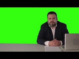 Chroma Key journalist men/tvnews/news reporter 1080p - green screen