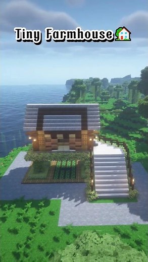 Simple & Cozy Minecraft Farmhouse Design🏡 #minecraft #minecrafttutorial #minecraftshorts #shorts