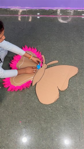 Paper butterfly 🦋 3d craft idea #shorts #crafts #butterfly #walldecor