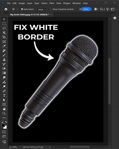 How to fix white border when separating background in adobe photoshop #bigsmileediting | Big Smile Editing