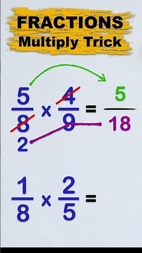 Multiplication of Fractions | Fraction Multiply Trick | #shorts #fraction #fractions #publicmaths