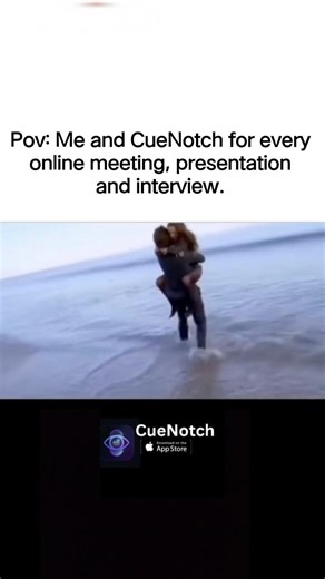 Use CueNotch to make your online presentation and interview easier, invisible during screen sharing