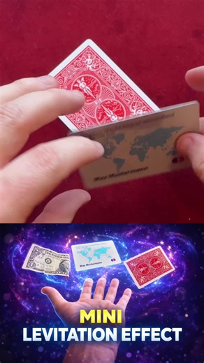 ✨ Mini Levitation Effect Make a banknote, credit card or playing card float right in your hand. With one tiny, simple gimmick, you can create a powerful visual magic moment – perfect for close-up, street magic and social media. Watch single tricks or get full access on MagicVideoshop.com. Don’t watch. Experience it. #magic #levitation #magictutorial #closeupmagic #streetmagic