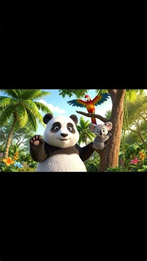"Panda, Baby Koala & Parrot Jungle Adventure 🐼🐨🦜" #viralvideo #funny #foryou #viral #shorts #short