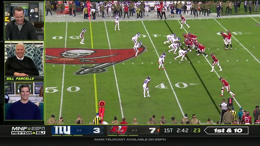 Bill Parcells joins Manning bros on 'MNF' broadcast