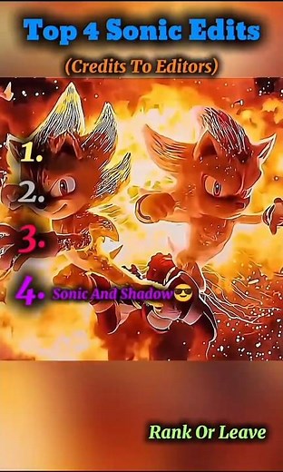Top 4 Sonic Edits