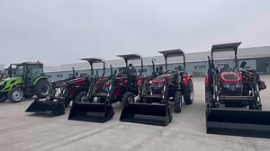 China 50hp EPA Lawn Mower 4x4 Small Tractor with Front End Loader Backhoe Tractors Trucks Agriculture Mini Farm Tractor