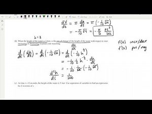 AP CALCULUS TUTOR WALKTHROUGH for Question #4 from the 2019 AP Calculus AB/BC FREE RESPONSE