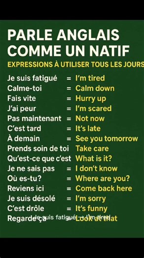 Easy English Sentences to Use | Phrases anglaises faciles à utiliser #anglaisfrançais #viralchallenge #anglaisfacile #learnenglish #anglais #anglaispourtous #coursanglais | anglais facile