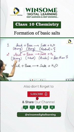 How Basic Salts Are Formed? 🧂 | Class 10 Chemistry | Salt Types Explained | Shorts #chemistry