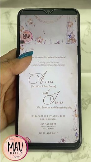 Engagement Invitation || Wedding Card Design
